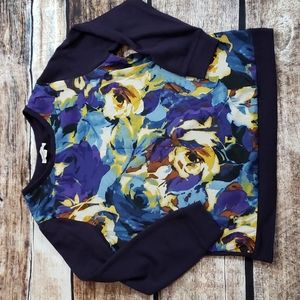 Coldwater Creek Mixed Media Blouse Size L